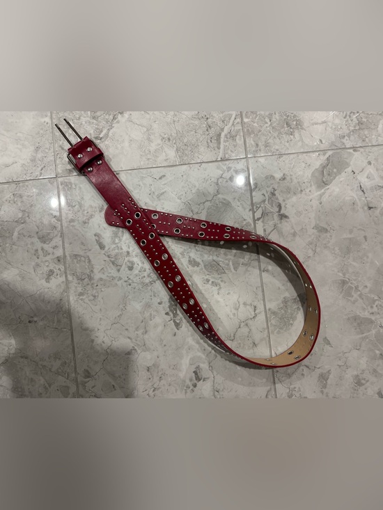 Accessories - Studded Red Women's Belt